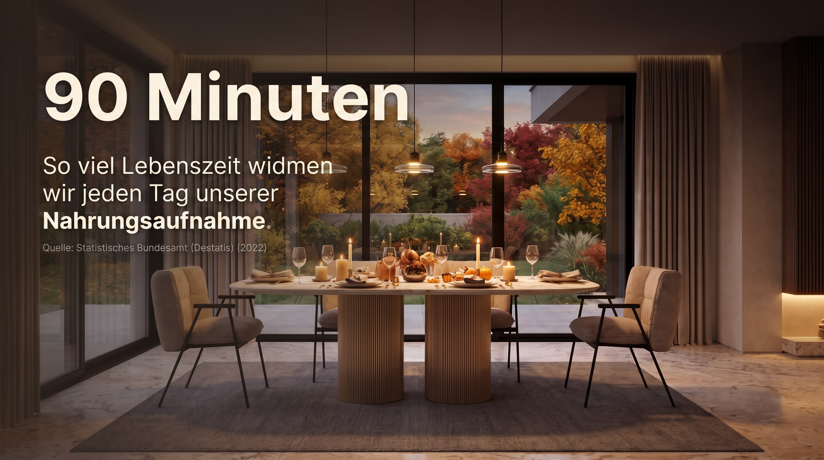 90 Minuten – C'est le temps que nous consacrons chaque jour à notre alimentation.