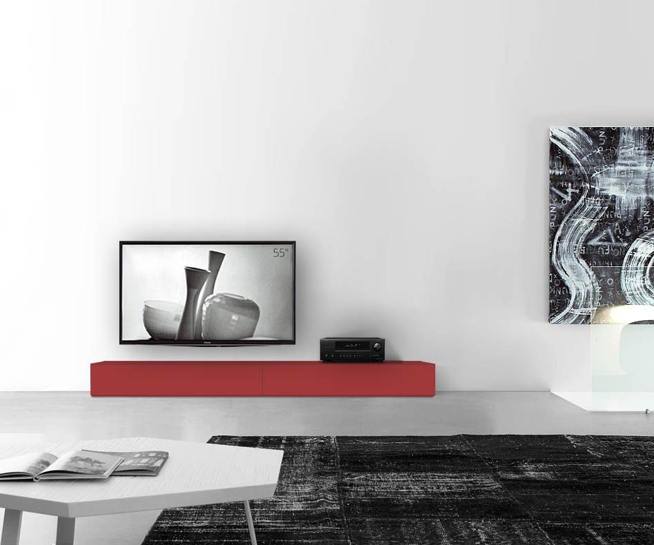 /Design Lowboard Boden B240 H27 matt rot /Design Lowboard Boden B240 H27 matt rot