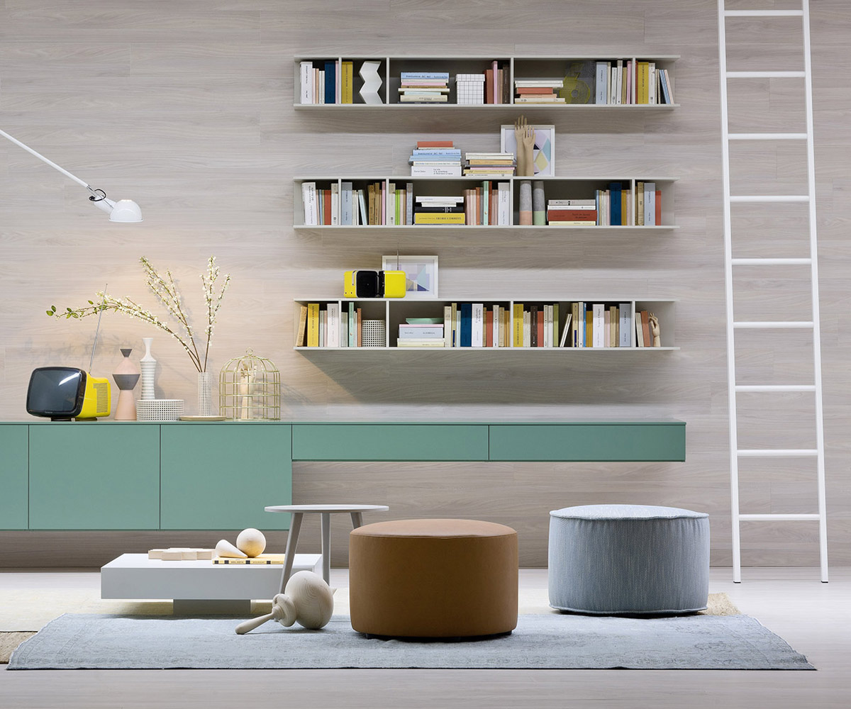 Design Wohnzimmer Wandbücherregal Butterfly von Novamobili Design Wohnzimmer Wandbücherregal Butterfly von Novamobili
