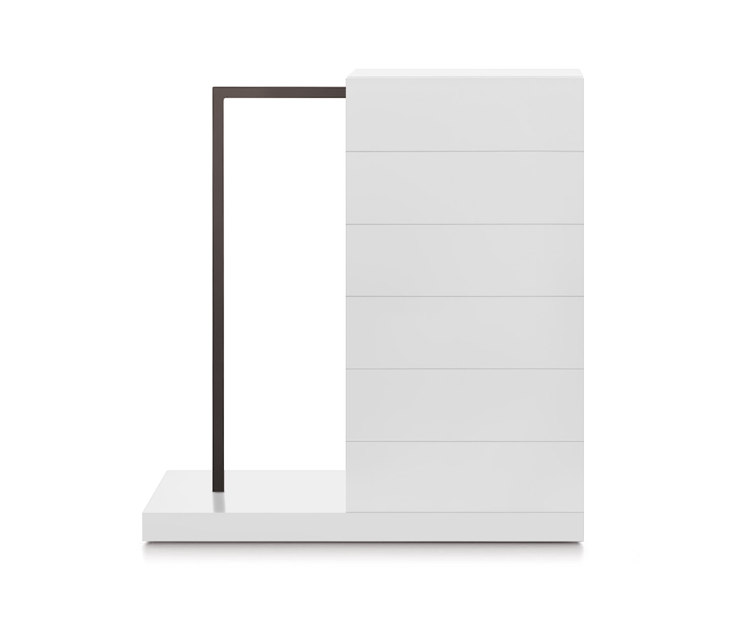 Novamobili Hochkommode Easy 6 mit Garderobe weiß matt Novamobili Hochkommode Easy 6 mit Garderobe weiß matt