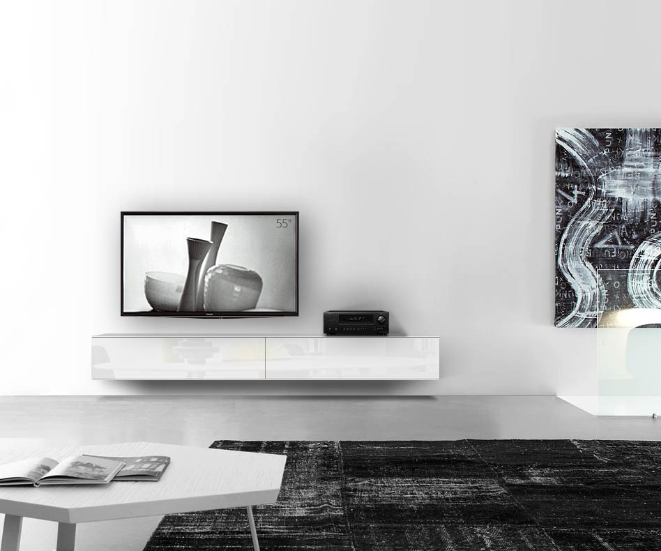 /Design Lowboard Wand B240 H33 5 glanz weiss /Design Lowboard Wand B240 H33 5 glanz weiss