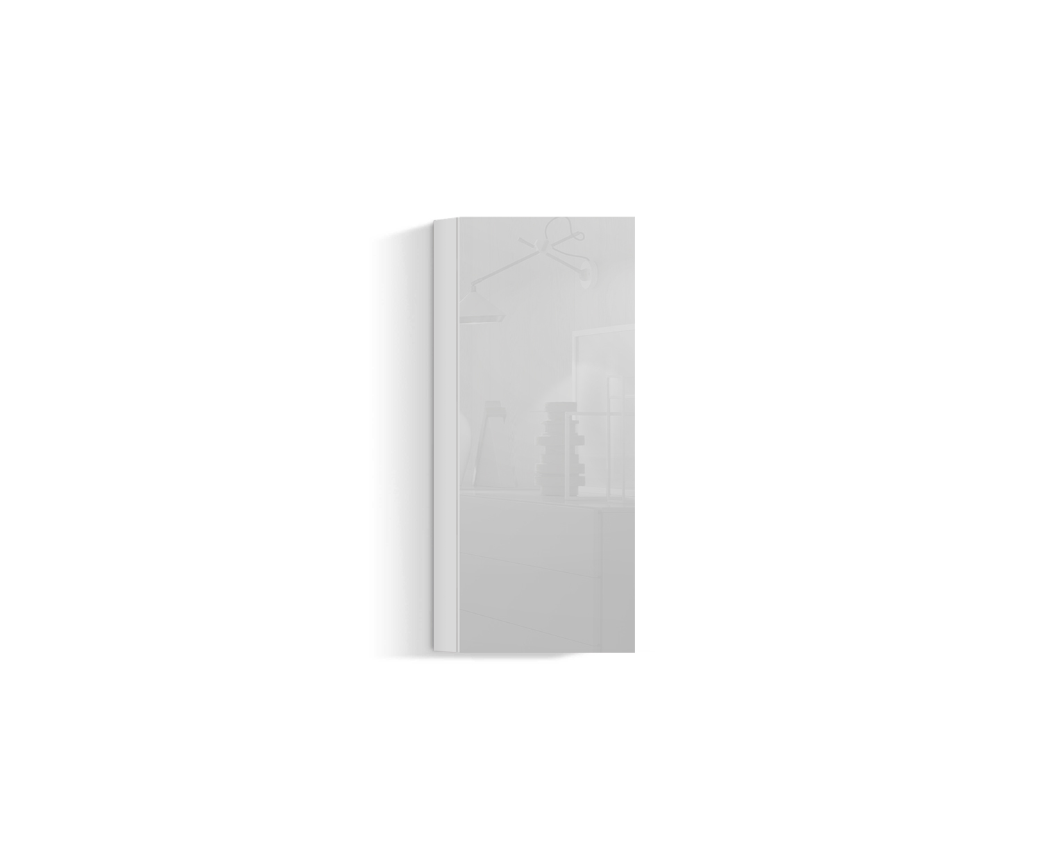 Armoire suspendue design salon Vertical H96 L45 blanc400