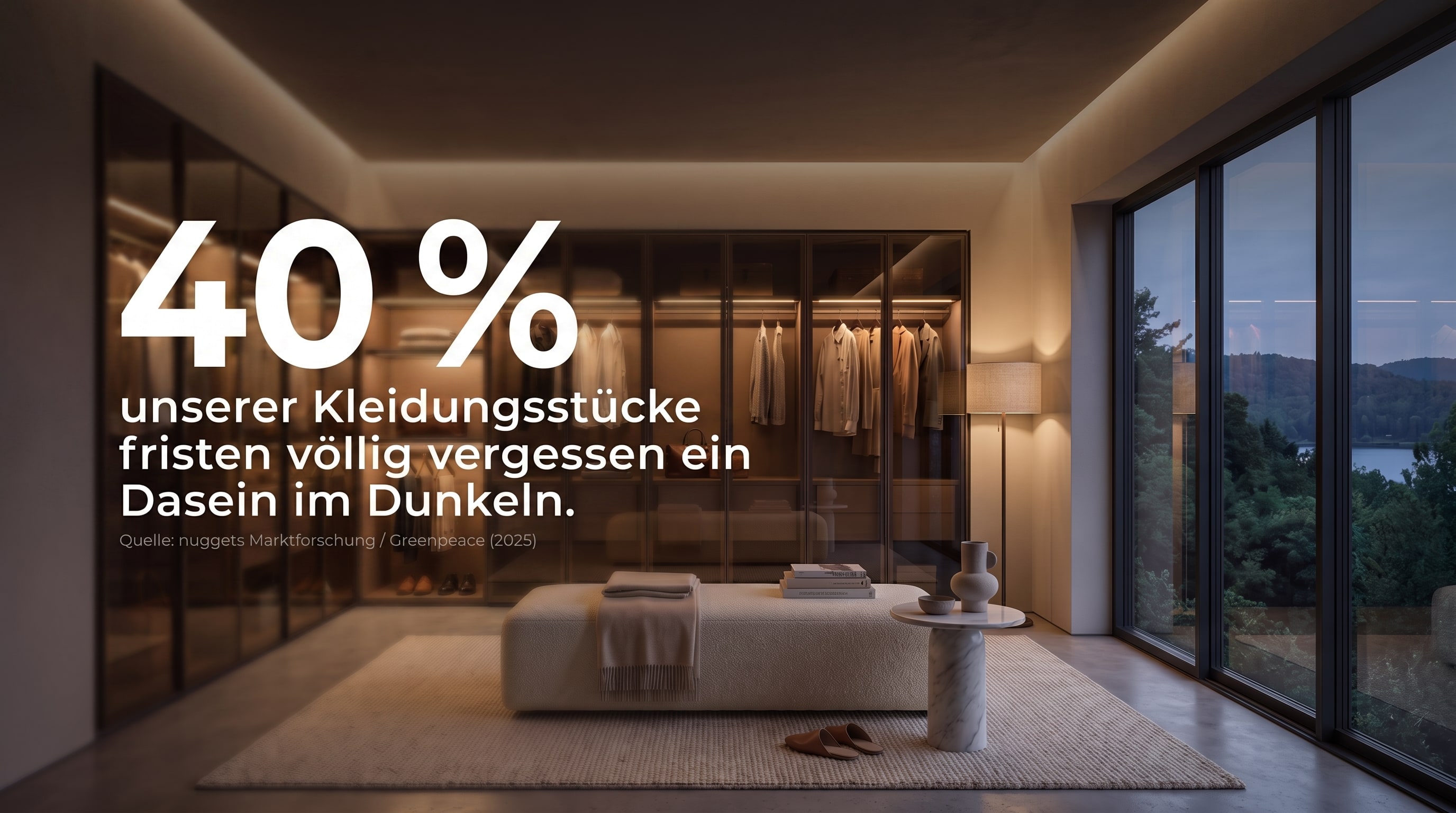 40 % – unserer Kleidungsstücke fristen völlig vergessen ein Dasein im Dunkeln.