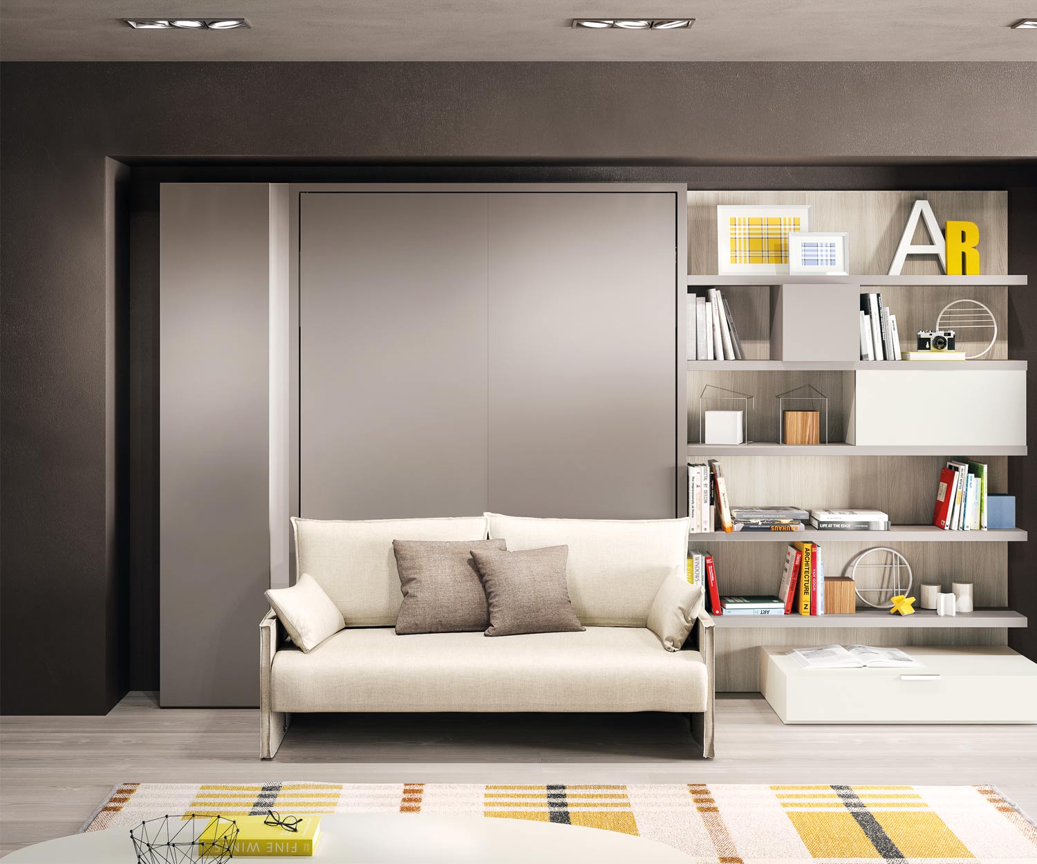 Clei Penelope 2 Schrankbett mit Design Sofa Clei Penelope 2 Schrankbett mit Design Sofa