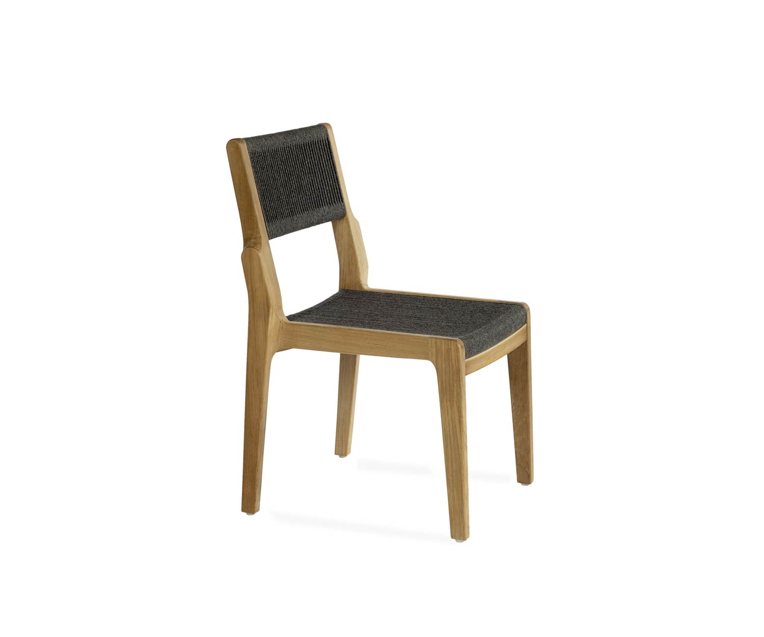 Chaise design exclusive Oasiq Skagen en teck avec corde tissée à la main