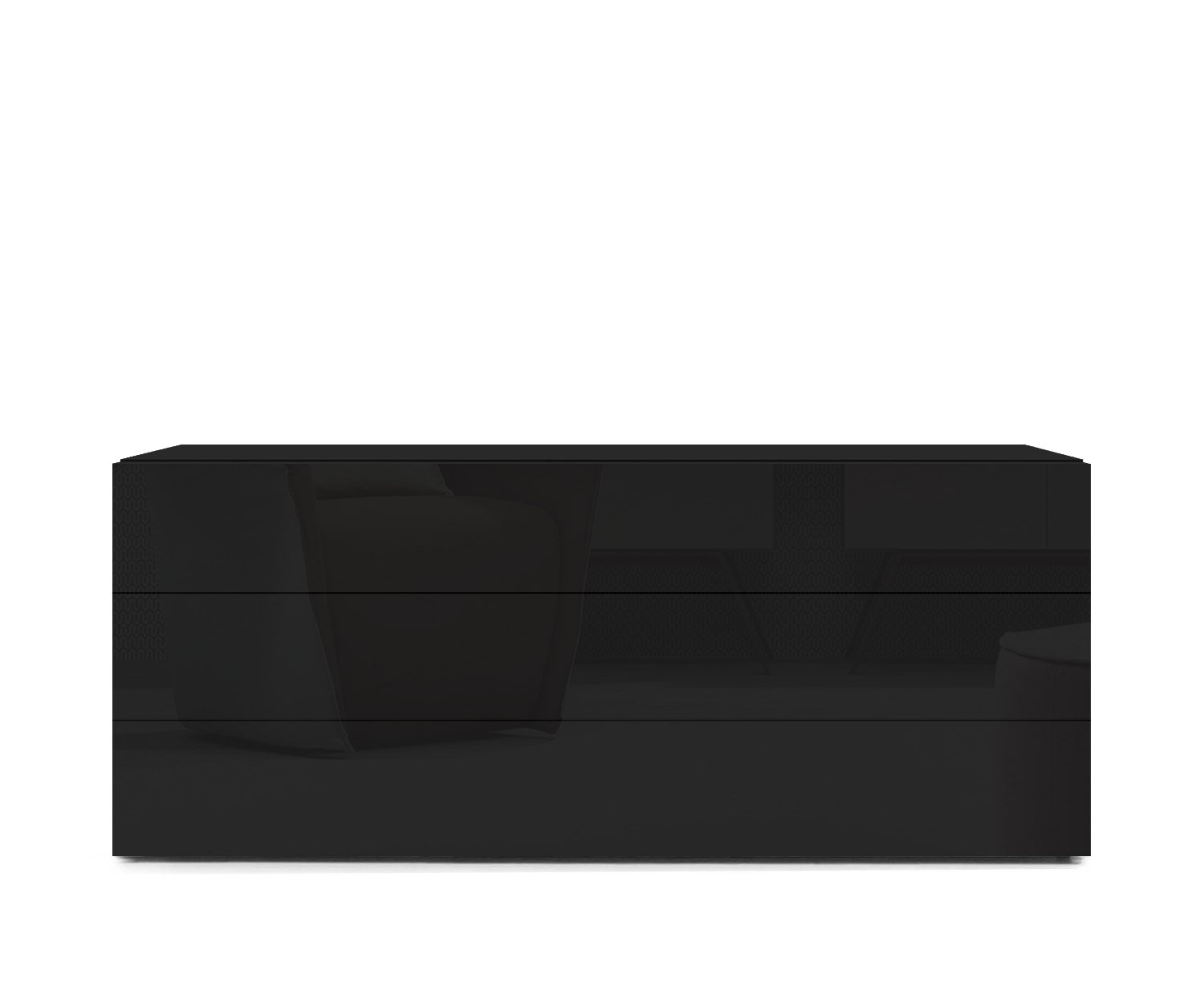 Novamobili Commode Easy 3pcs L128cm noir418 Novamobili Commode Easy 3pcs L128cm noir418