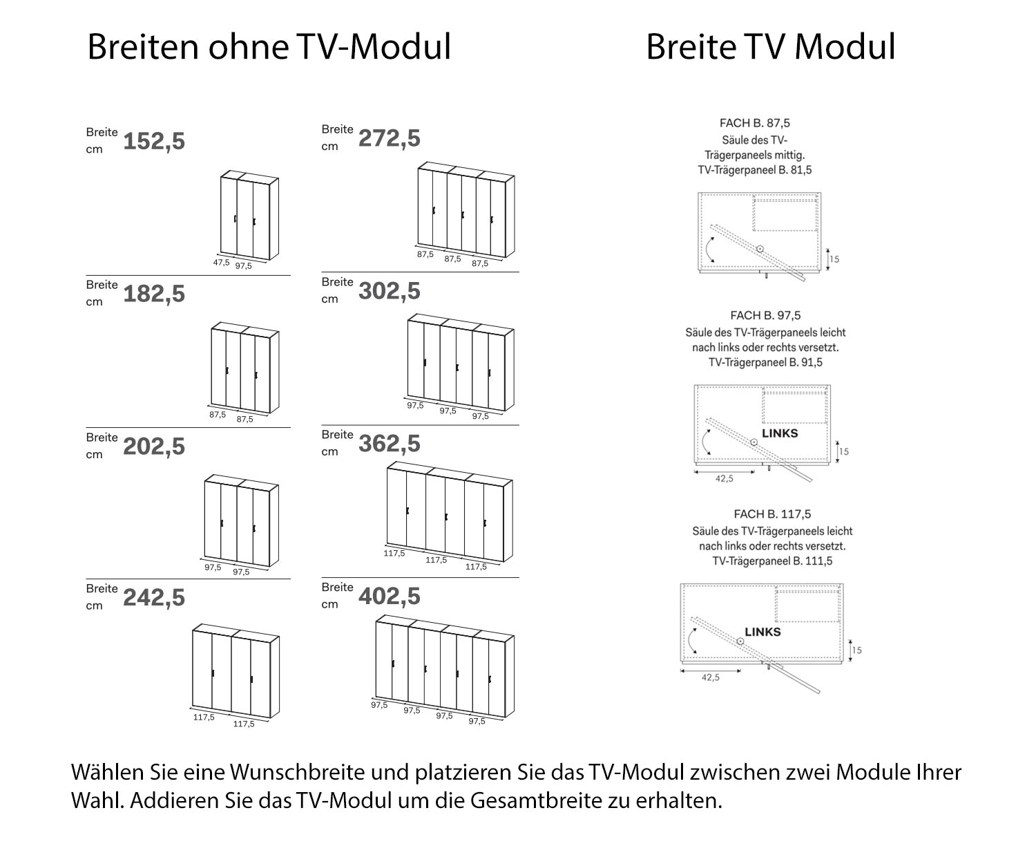 Gola TV Fach Module Breite von Novamobili Design Kleiderschrank  Gola TV Fach Module Breite von Novamobili Design Kleiderschrank