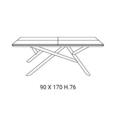 B 170 x 90 / H 76 cm | ausziehbar auf 224 x 118 / H 76 cm