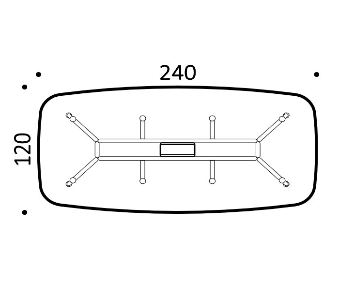 ICF Esquisse Unitable Manager 240x120cm ICF Esquisse Unitable Manager 240x120cm