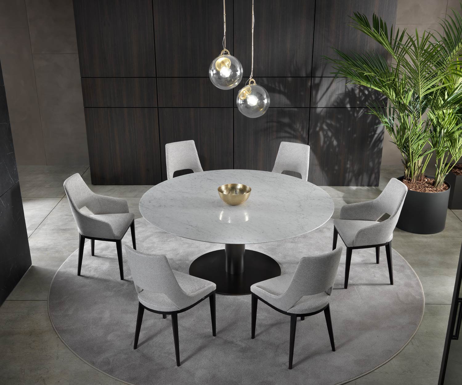Exklusiver Marelli Design Esstisch Break Tischplatte Carrara