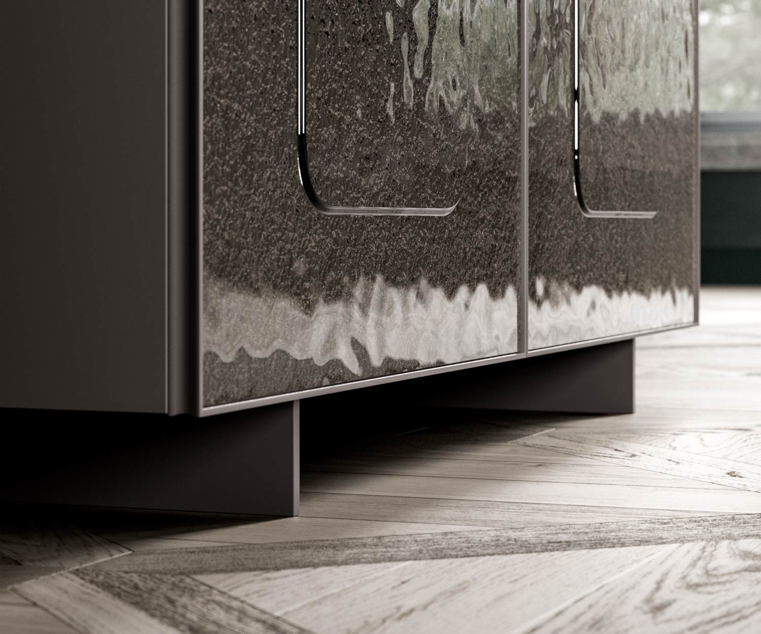 Ozzio Giulia X311 Design Sideboard mit Bronze Gold Glas Ozzio Giulia X311 Design Sideboard mit Bronze Gold Glas