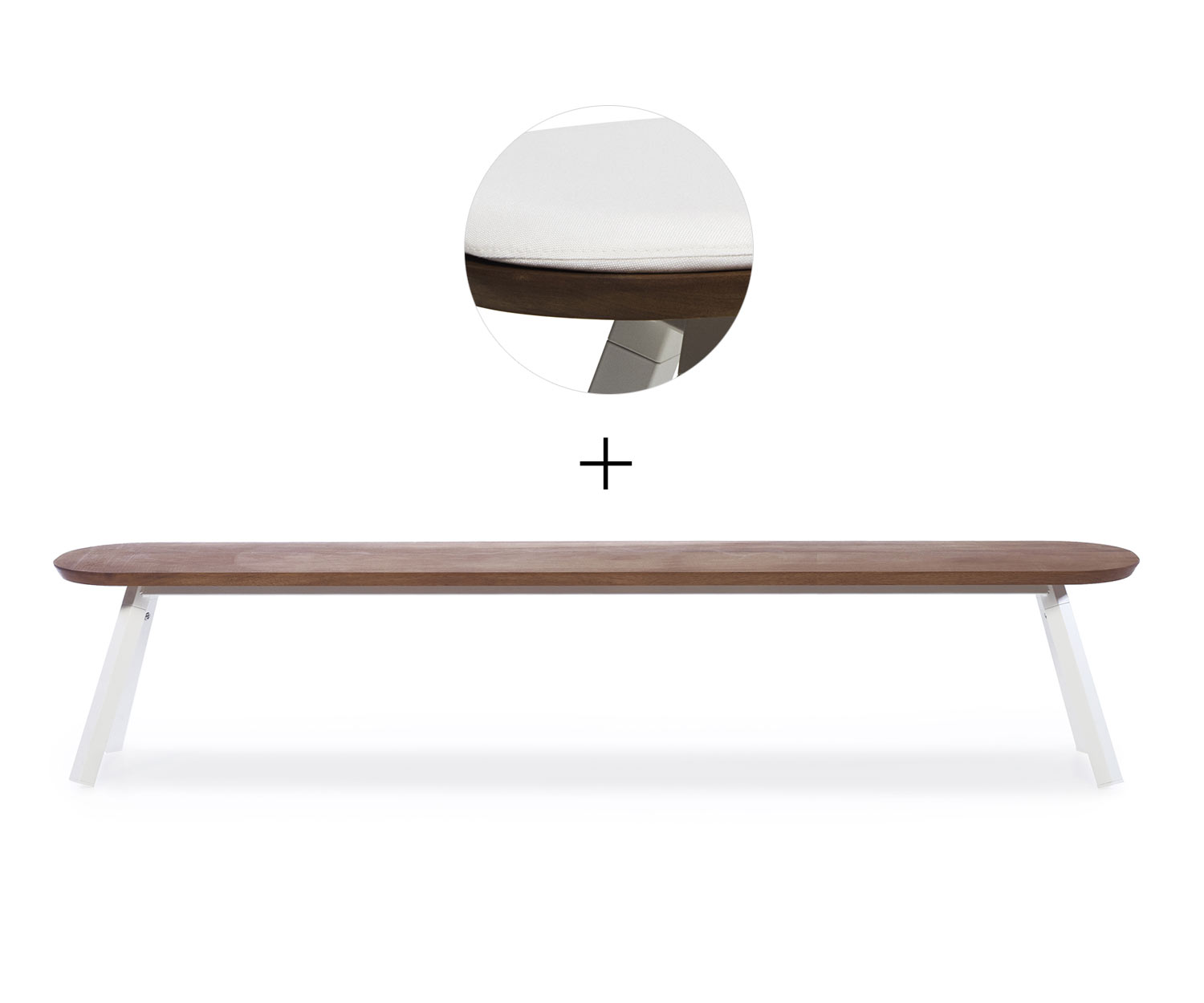 RS Barcelona Ping Pong Banc Blanc 2x B220 cm Blanc Outdoor
