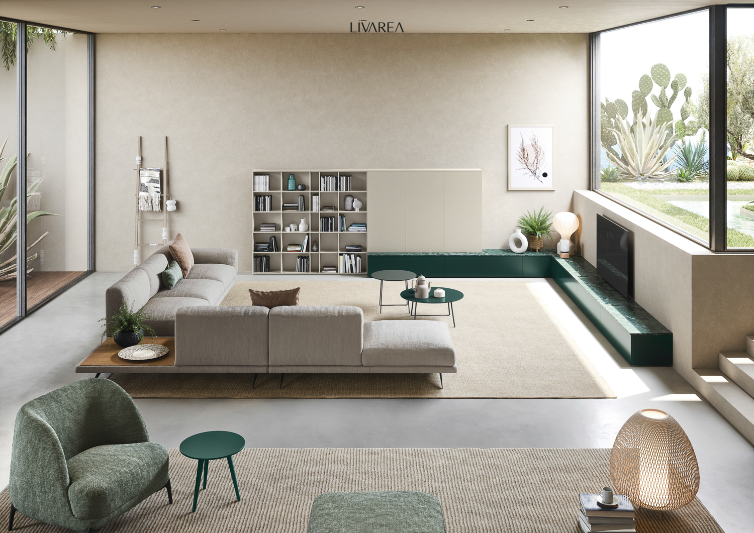 Grand salon de luxe avec mur et canapé d'angle Grand salon de luxe avec mur et canapé d'angle