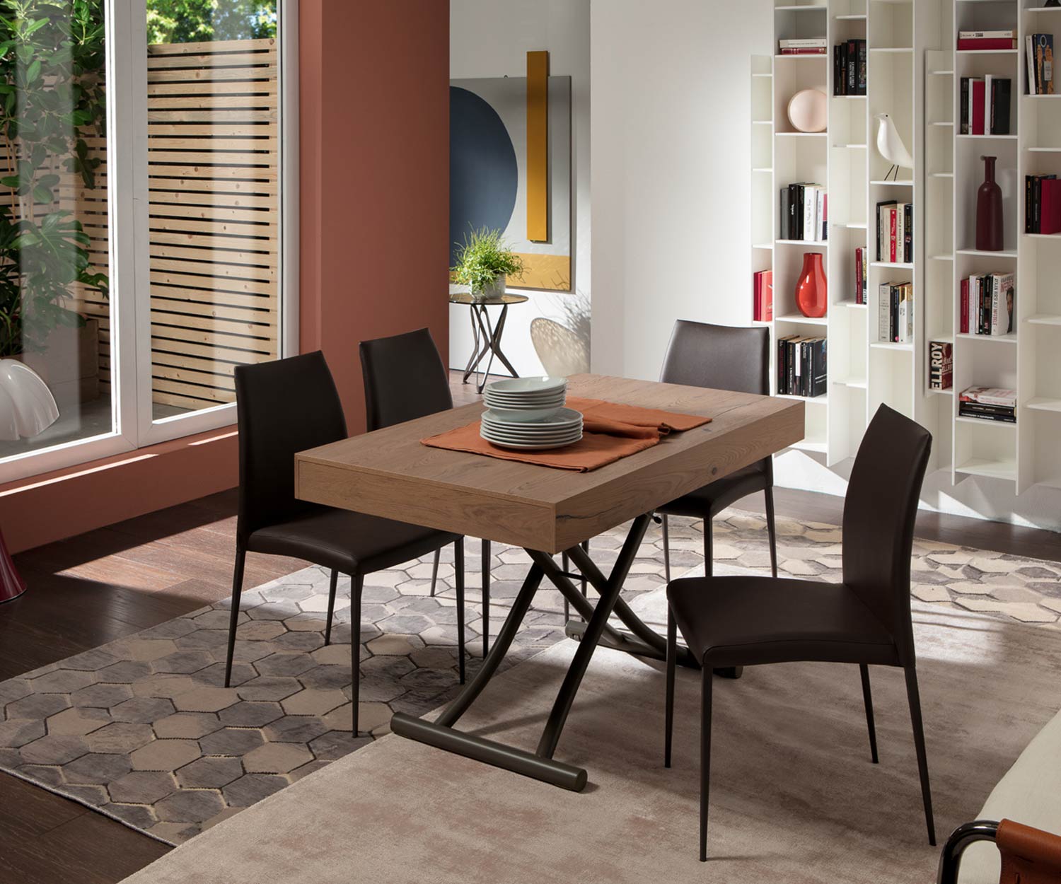 Ozzio Table Newood T123 bois PZ 93 chêne naturel Ozzio Table Newood T123 bois PZ 93 chêne naturel