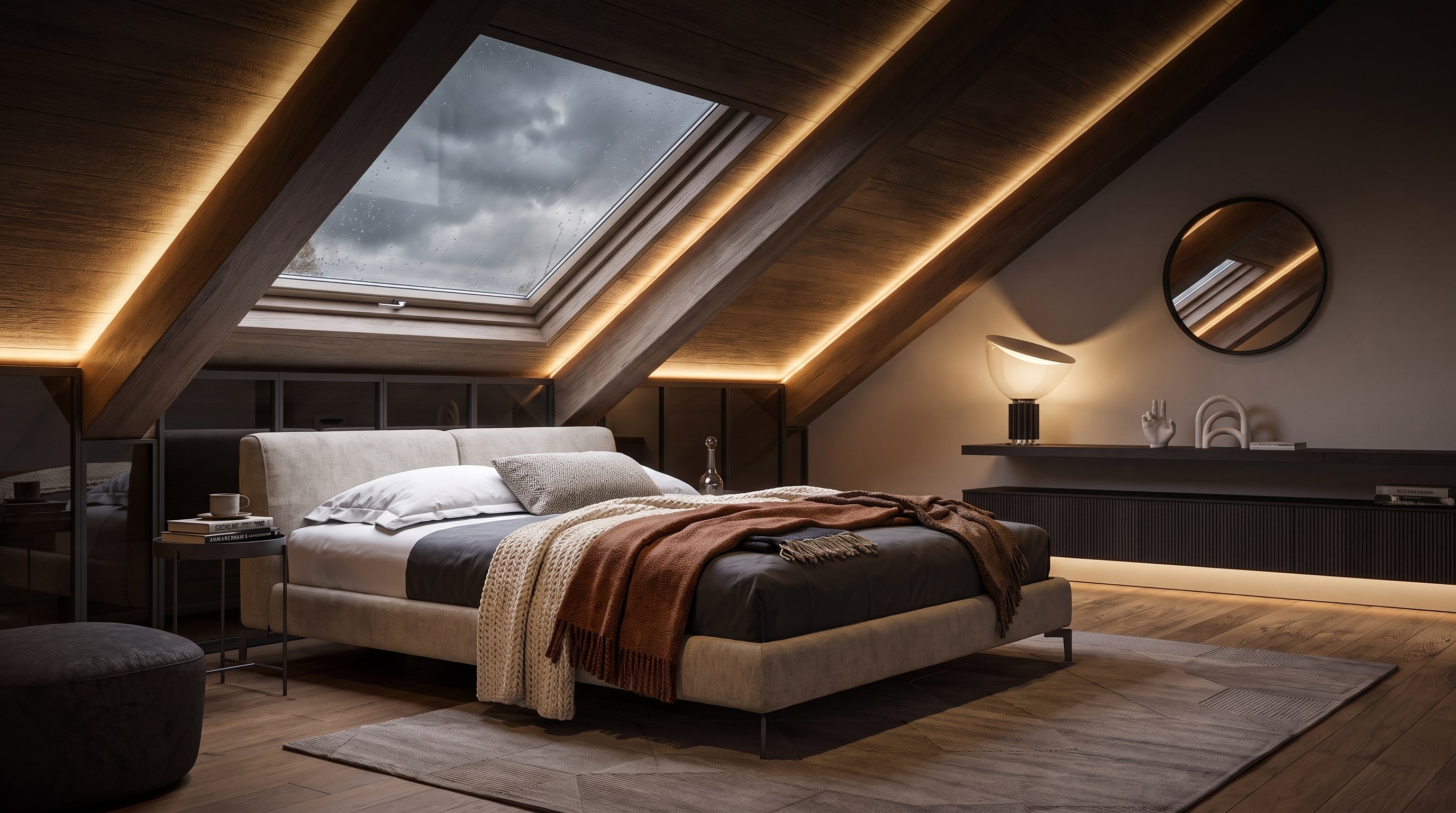 Lit sous pente: Le secret des designers pour un cocon d'automne parfait