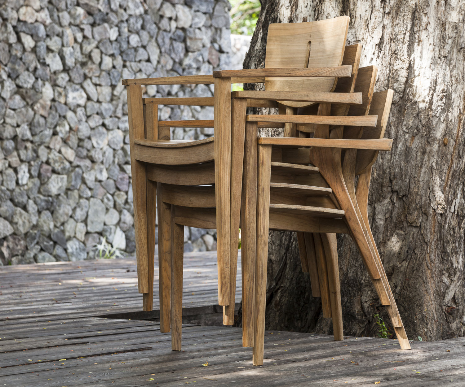 Oasiq Diuna Serie Teak Sessel Stuhl