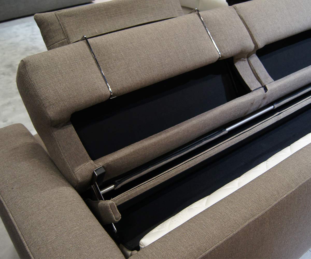 Pol74 Lario Prestige Canapé-lit Espace de rangement dans les dossiers