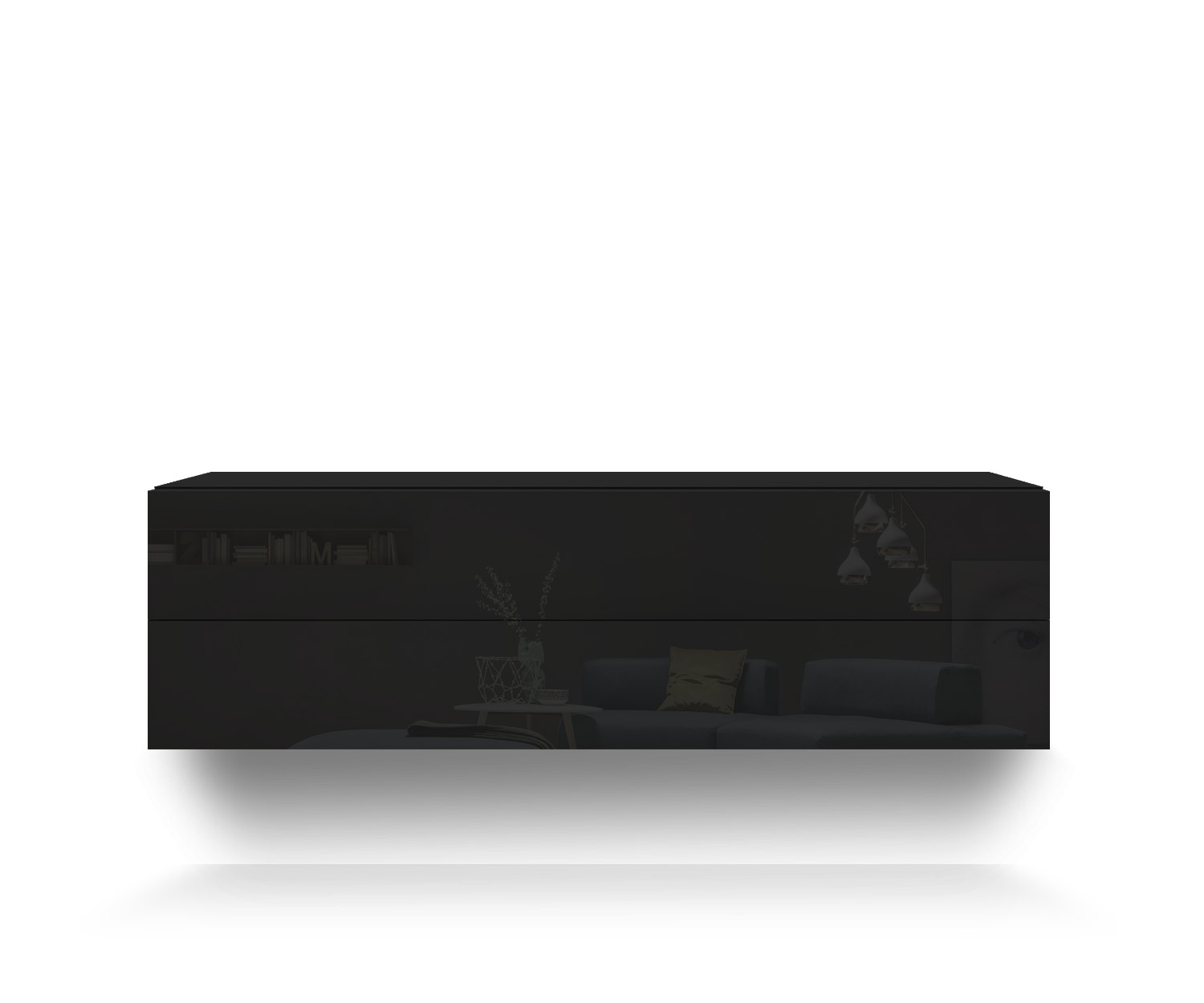 Novamobili Commode suspendue Easy 2er B108 noir418 Novamobili Commode suspendue Easy 2er B108 noir418