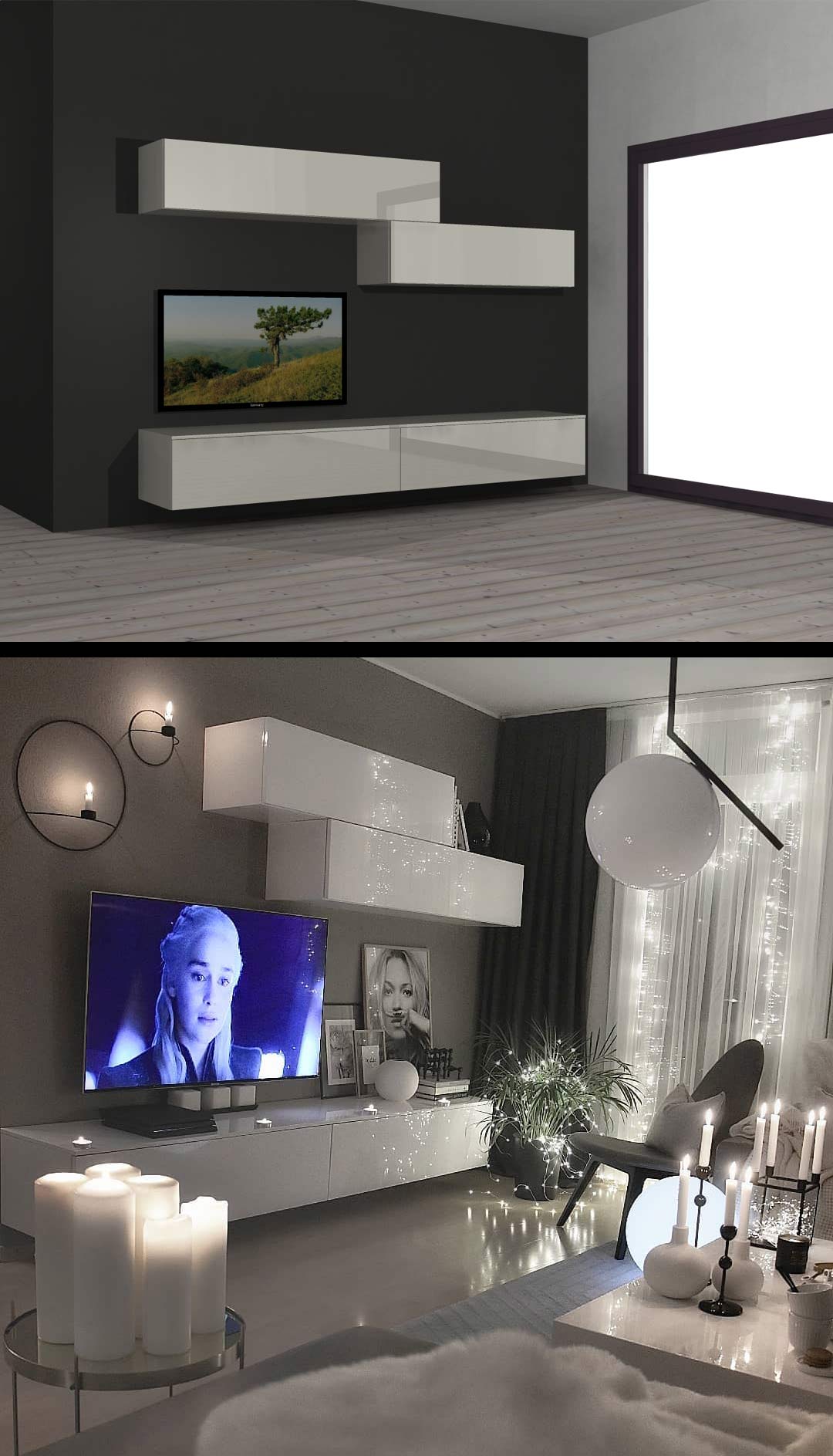 Meuble mural haute brillance Meuble mural haute brillance