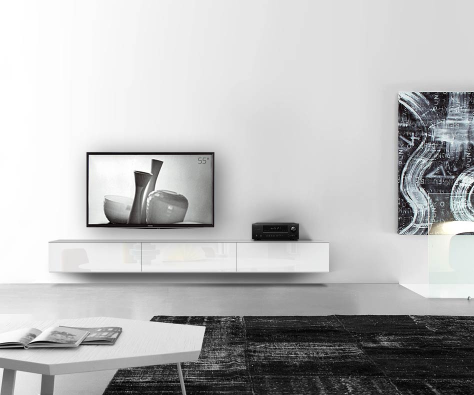 /Design Lowboard Wand B270 H33 5 glanz weiss /Design Lowboard Wand B270 H33 5 glanz weiss