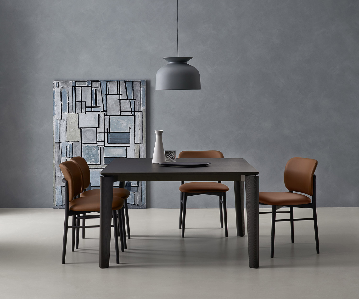 Exklusiver Livitalia Design Esstisch Desco ausziehbar Eiche Carbone Holz Exklusiver Livitalia Design Esstisch Desco ausziehbar Eiche Carbone Holz