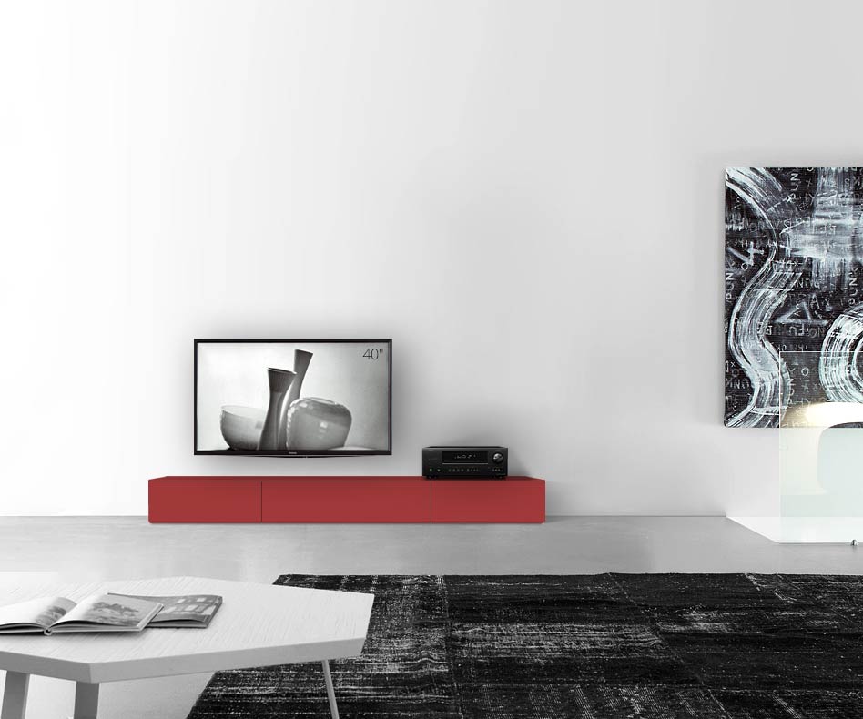 /Design Lowboard Boden B210 H27 matt rot /Design Lowboard Boden B210 H27 matt rot