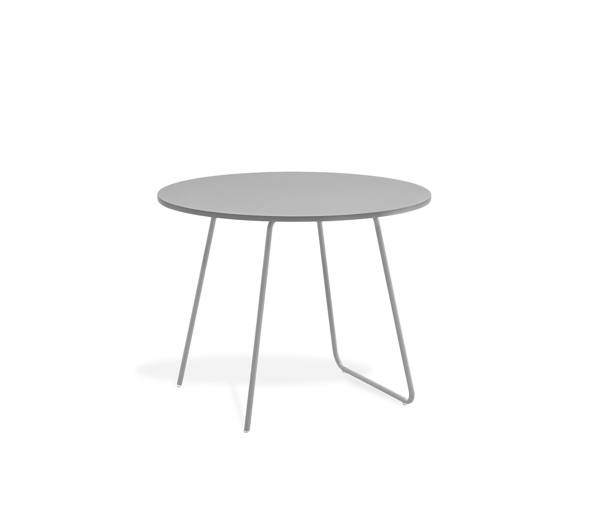Novamobili Table d'appoint Orbis Ø 60cm gris clair mat330
