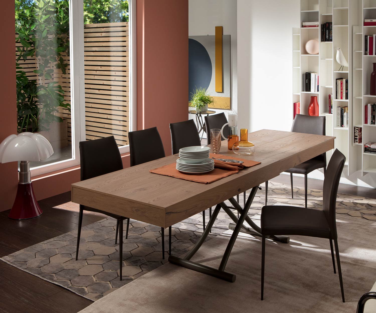 Ozzio Table Newood T123 bois PZ 93 chêne naturel Table pour salle à manger Ozzio Table Newood T123 bois PZ 93 chêne naturel Table pour salle à manger