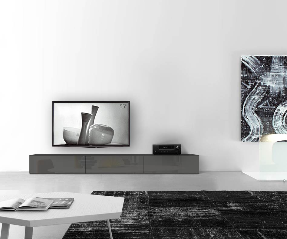 /Design Lowboard sol B270 H35 brillant gris foncé /Design Lowboard sol B270 H35 brillant gris foncé