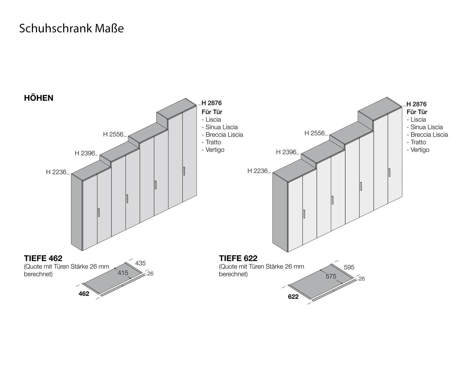 Livitalia Armoire à chaussures design Dimensions Esquisse Tailles Indications de taille Livitalia Armoire à chaussures design Dimensions Esquisse Tailles Indications de taille