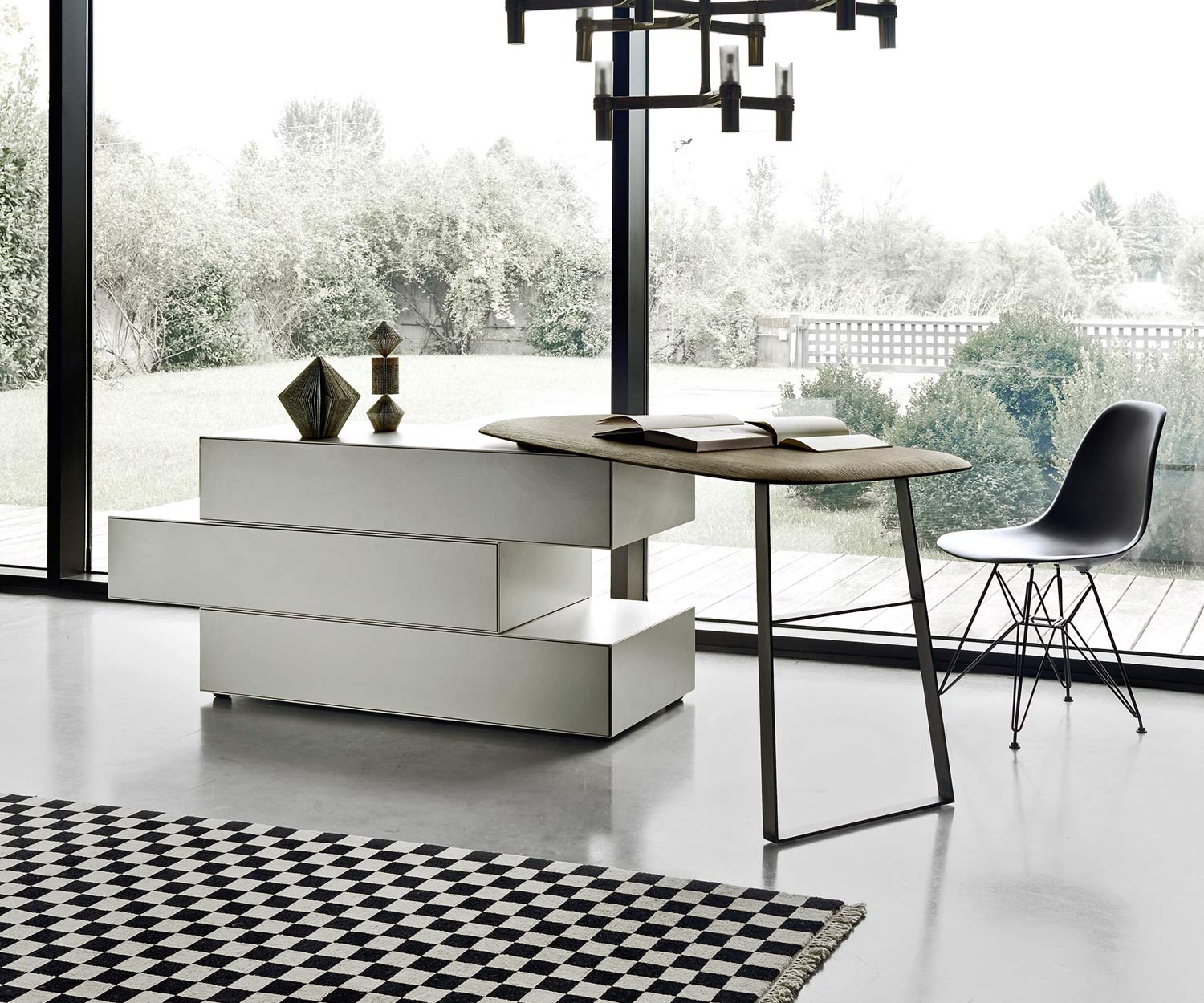 Exklusive Livitalia Ecletto Design Kommode mit Schminktisch in Hellgrau Matt Exklusive Livitalia Ecletto Design Kommode mit Schminktisch in Hellgrau Matt
