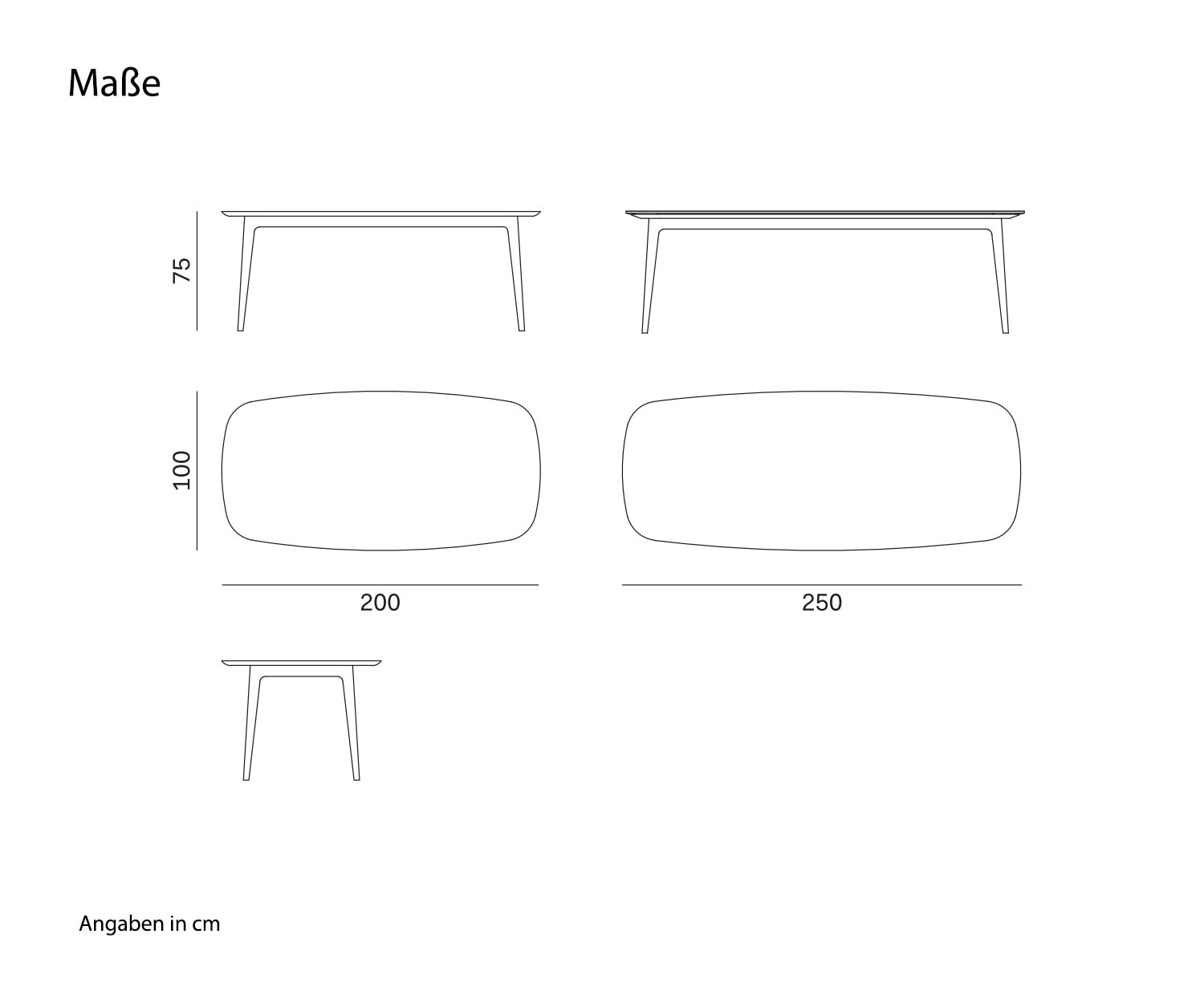 Novamobili Table design Hanami Tailles