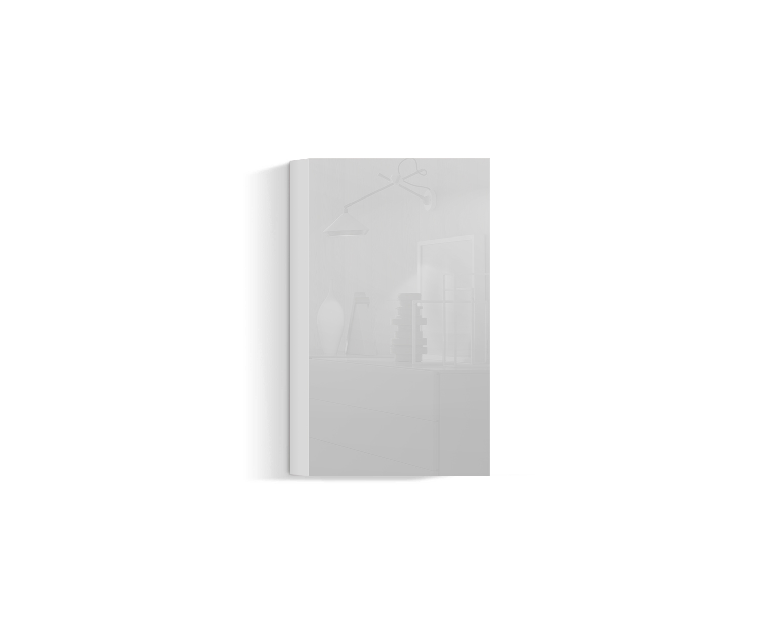 Design Wohnzimmer Hängeschrank Vertikal H96 B60 weiss400 Design Wohnzimmer Hängeschrank Vertikal H96 B60 weiss400