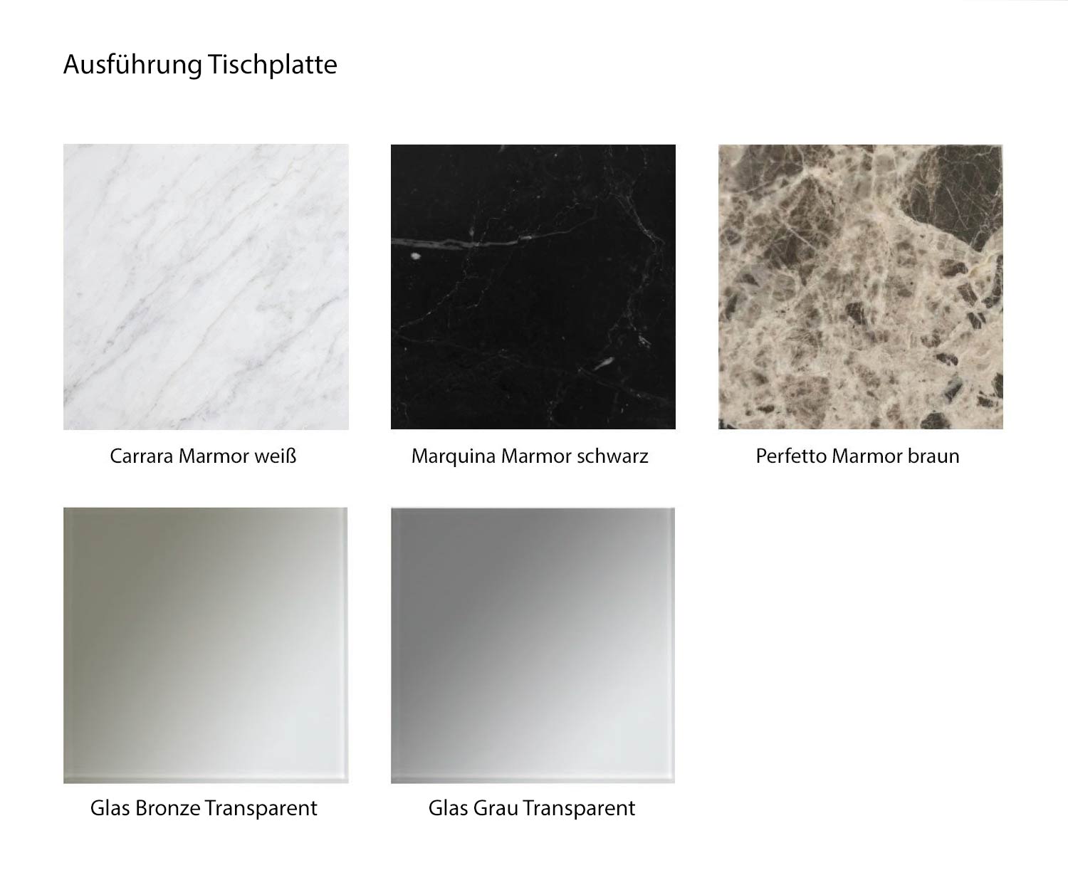 Échantillons de couleur types de marbre verre table d'appoint Break Marelli Carrara Bronze
