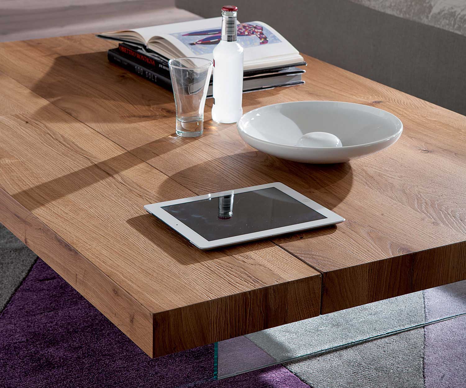 Ozzio Couchtisch Markus T063 Massive Tischplatte Echtholzfurnier  Ozzio Couchtisch Markus T063 Massive Tischplatte Echtholzfurnier