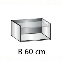 B 60 cm / H 30 cm / T 24,5 cm Bord mit Ablage