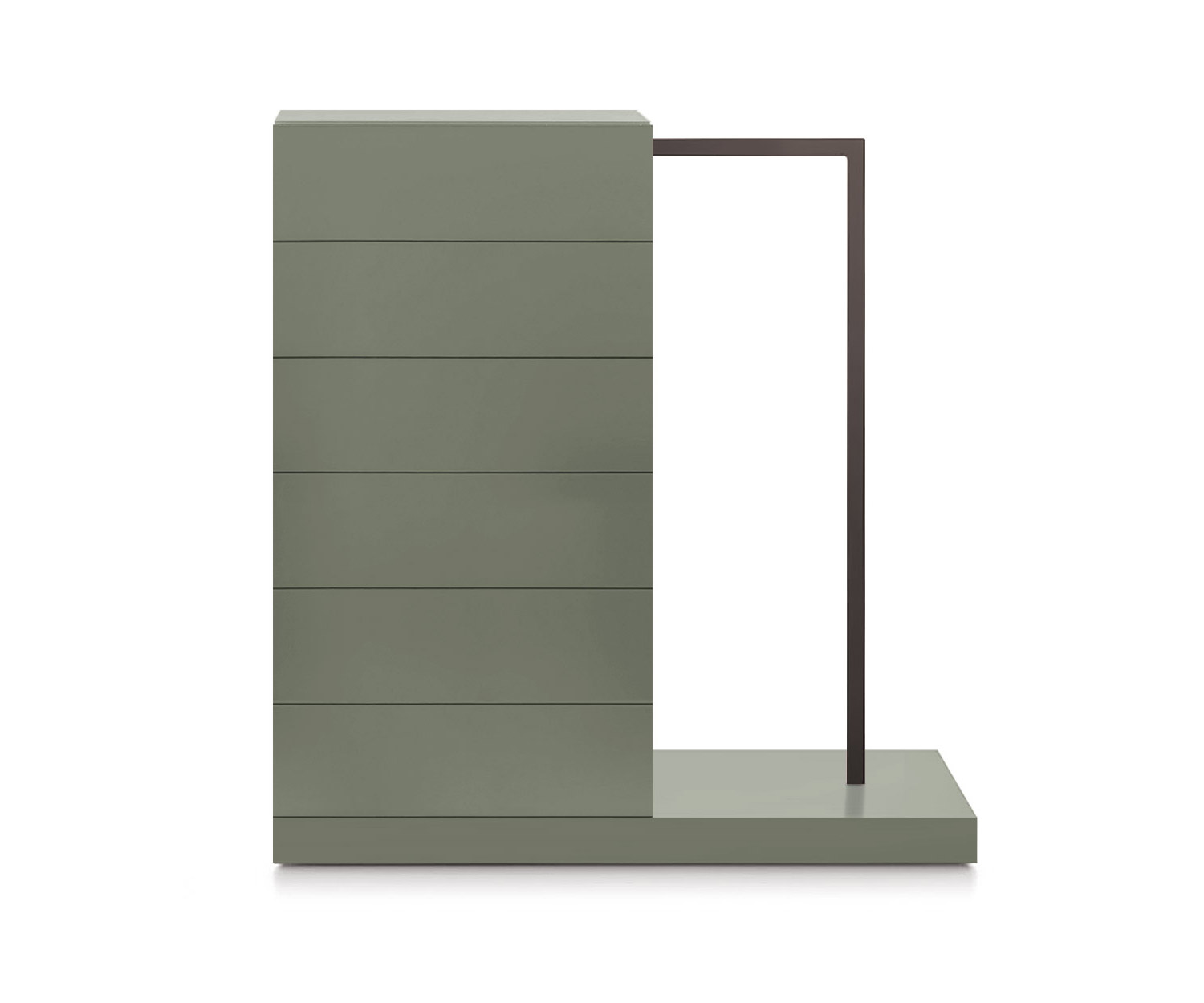 Novamobili Hochkommode Easy6 + Garderobe rechts B54cm matt waldgrün342 Novamobili Hochkommode Easy6 + Garderobe rechts B54cm matt waldgrün342