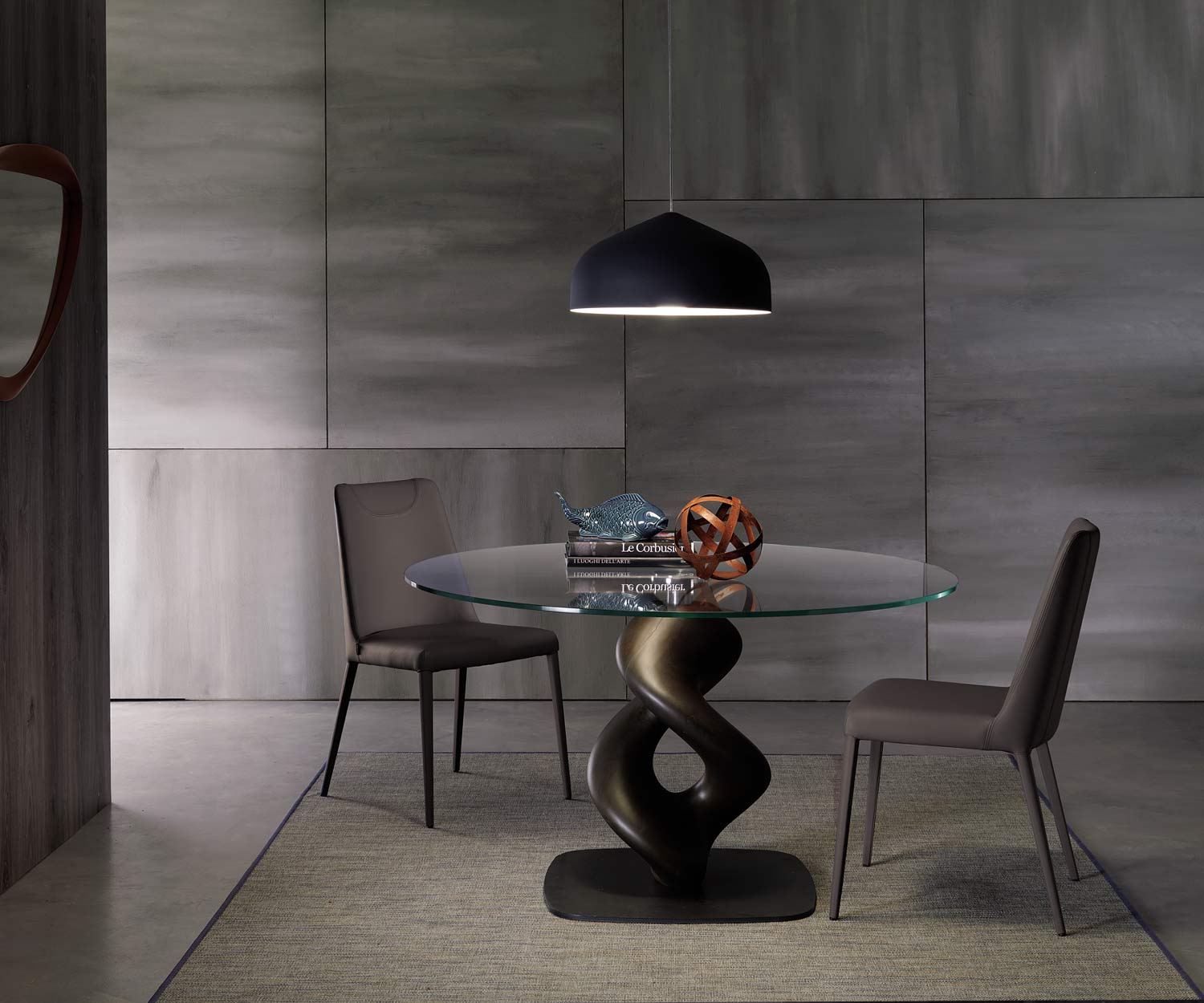 Ozzio Sofia chaise de salle à manger rembourrée gris foncé Ozzio Sofia chaise de salle à manger rembourrée gris foncé