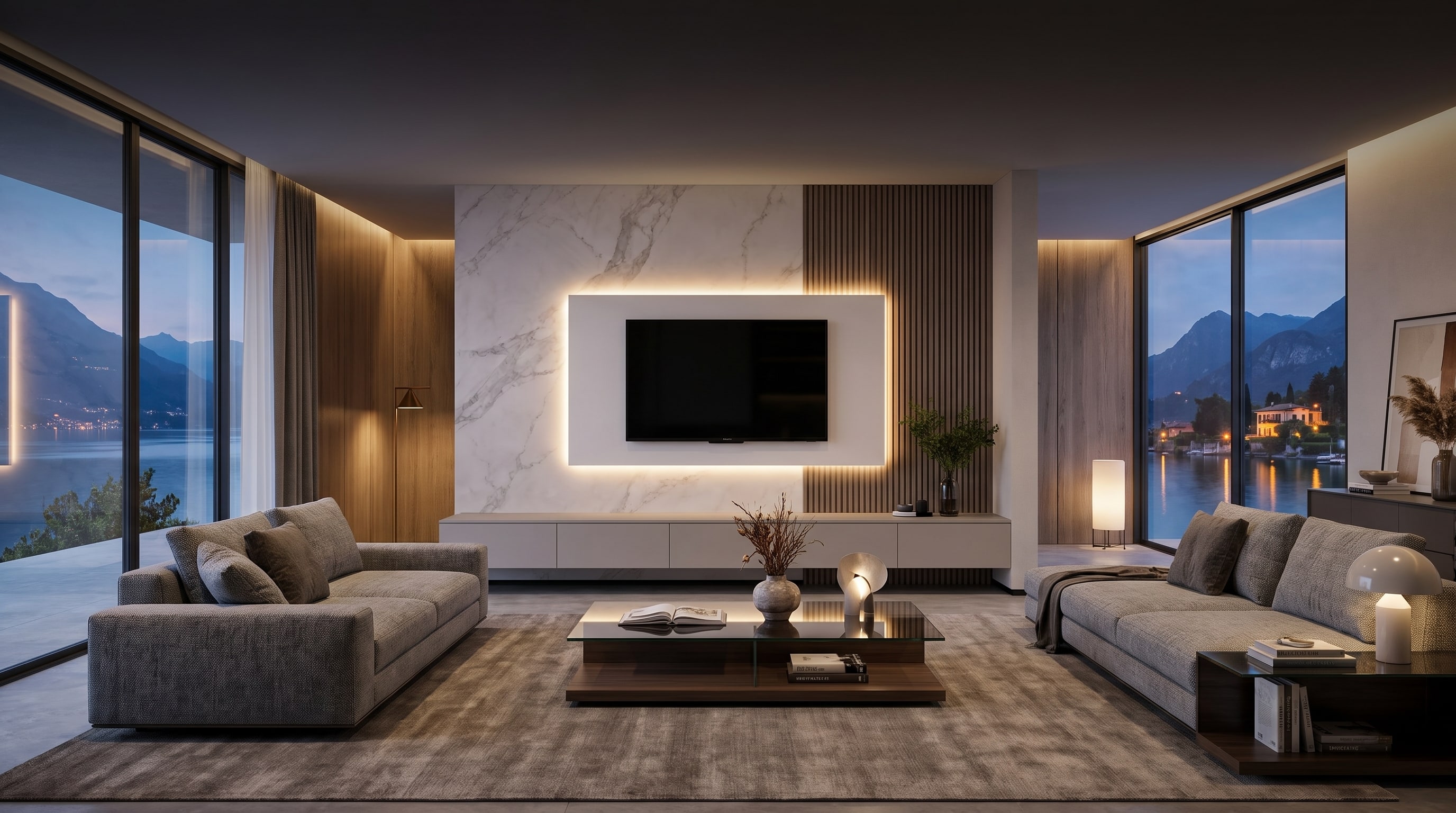 Akustikpaneele mit LED-Beleuchtung: 9 Ideen für eine indirekt beleuchtete TV-Wand Akustikpaneele mit LED-Beleuchtung: 9 Ideen für eine indirekt beleuchtete TV-Wand