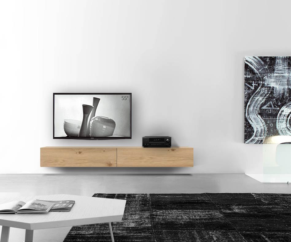 Livitalia Holz Design Lowboard Konfigurator Wand 240 cm 32 cm 46 cm Eiche hell Livitalia Holz Design Lowboard Konfigurator Wand 240 cm 32 cm 46 cm Eiche hell