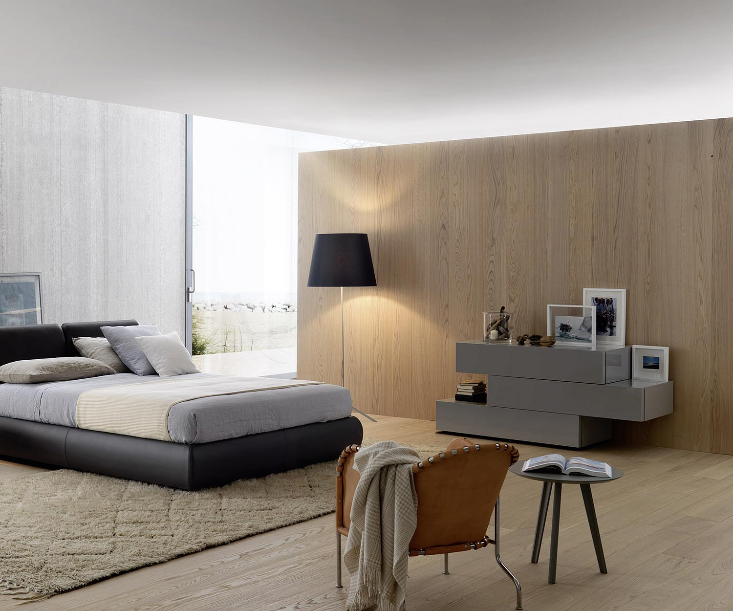 Moderne Livitalia Commode design Valeo avec 3 tiroirs décalés Moderne Livitalia Commode design Valeo avec 3 tiroirs décalés