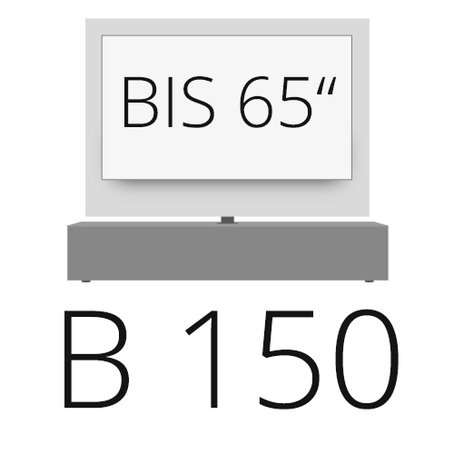 B 150 cm jusqu'à 65 pouces TV