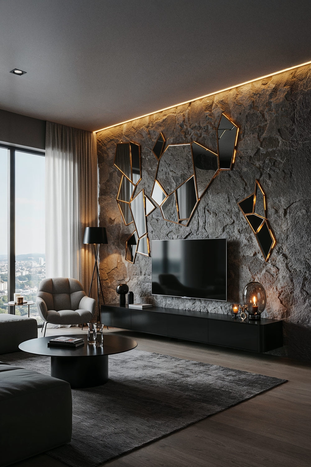 wohnzimmer-in-schwarz-und-dunklen-grautoenen-eingerichtet