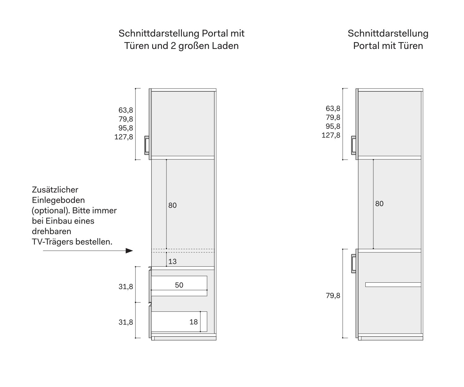 Novamobili Gola Schrank TV Fach Module Novamobili Gola Schrank TV Fach Module