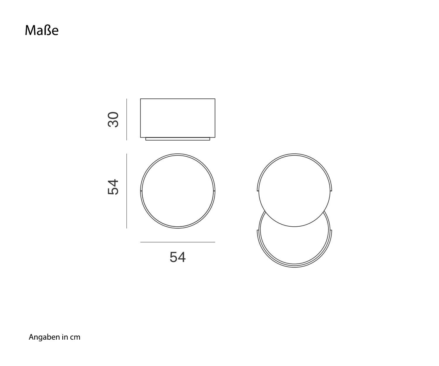 Novamobili Table d'appoint design Allout Dimensions de l'esquisse Novamobili Table d'appoint design Allout Dimensions de l'esquisse