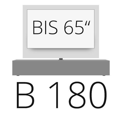 B 180 cm jusqu'à 65 pouces TV