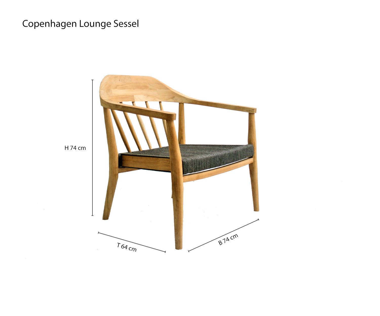 Oasiq Copenhagen Fauteuil Lounge Esquisse Dimensions Dimensions