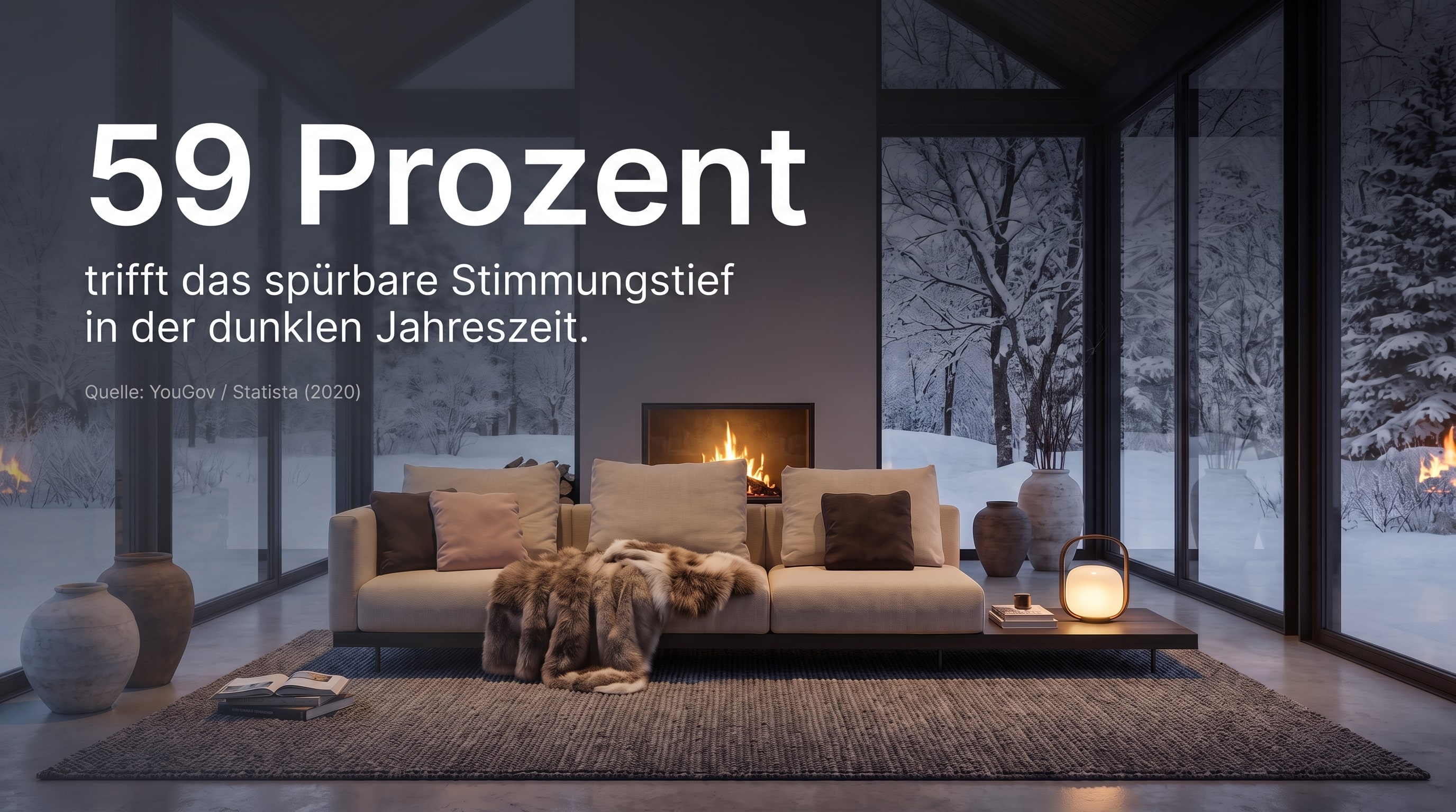 59 Prozent – ressent le coup de blues perceptible pendant la saison sombre.