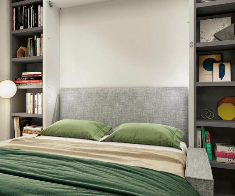 Lit escamotable confortable 160x200 Penelope 2 avec canapé