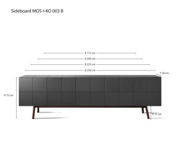 Designer Buffet MOS I KO 003 A de al2 Esquisse Dimensions Dimensions